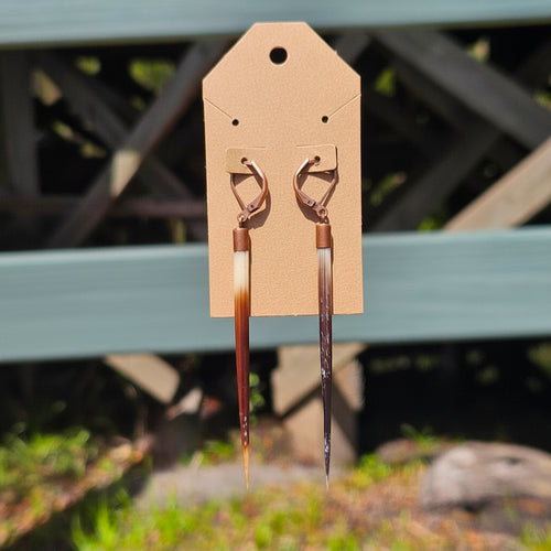 Gauge Friendly Porcupine Quill Earrings