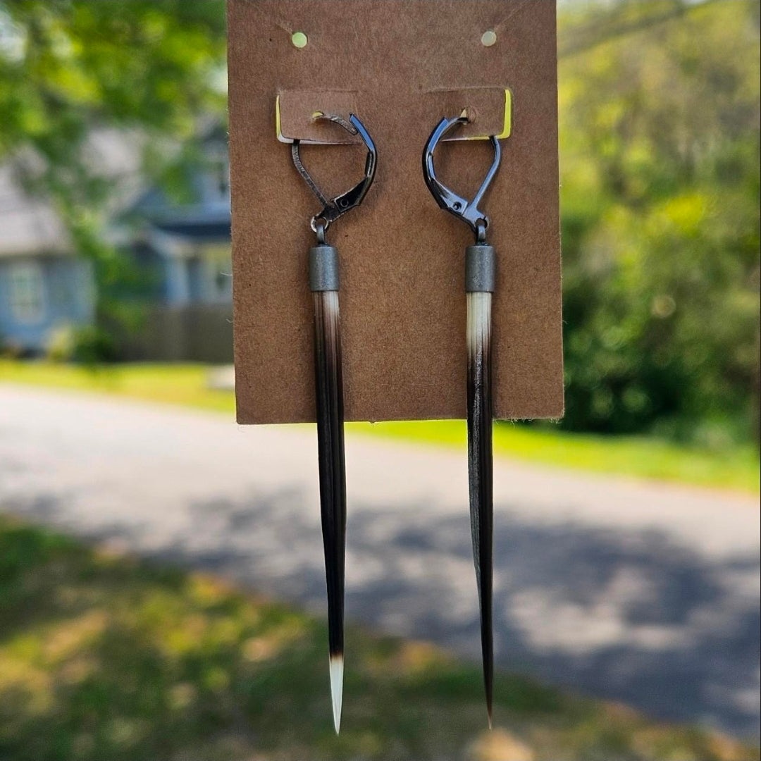 Gauge Friendly Porcupine Quill Earrings