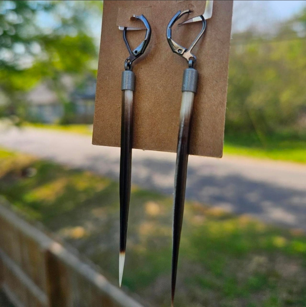 Gauge Friendly Porcupine Quill Earrings